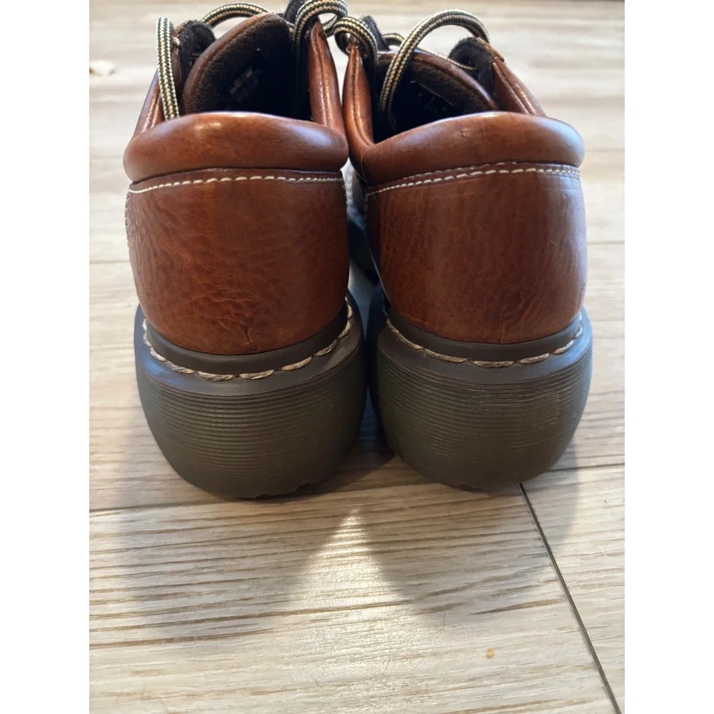 Dr. Martens 2B98 Brown Pebbled Leather Chunky Platform Oxfords Mens 9 Womens 10